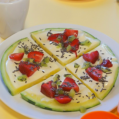 Wassermelonenpizze für Kinder